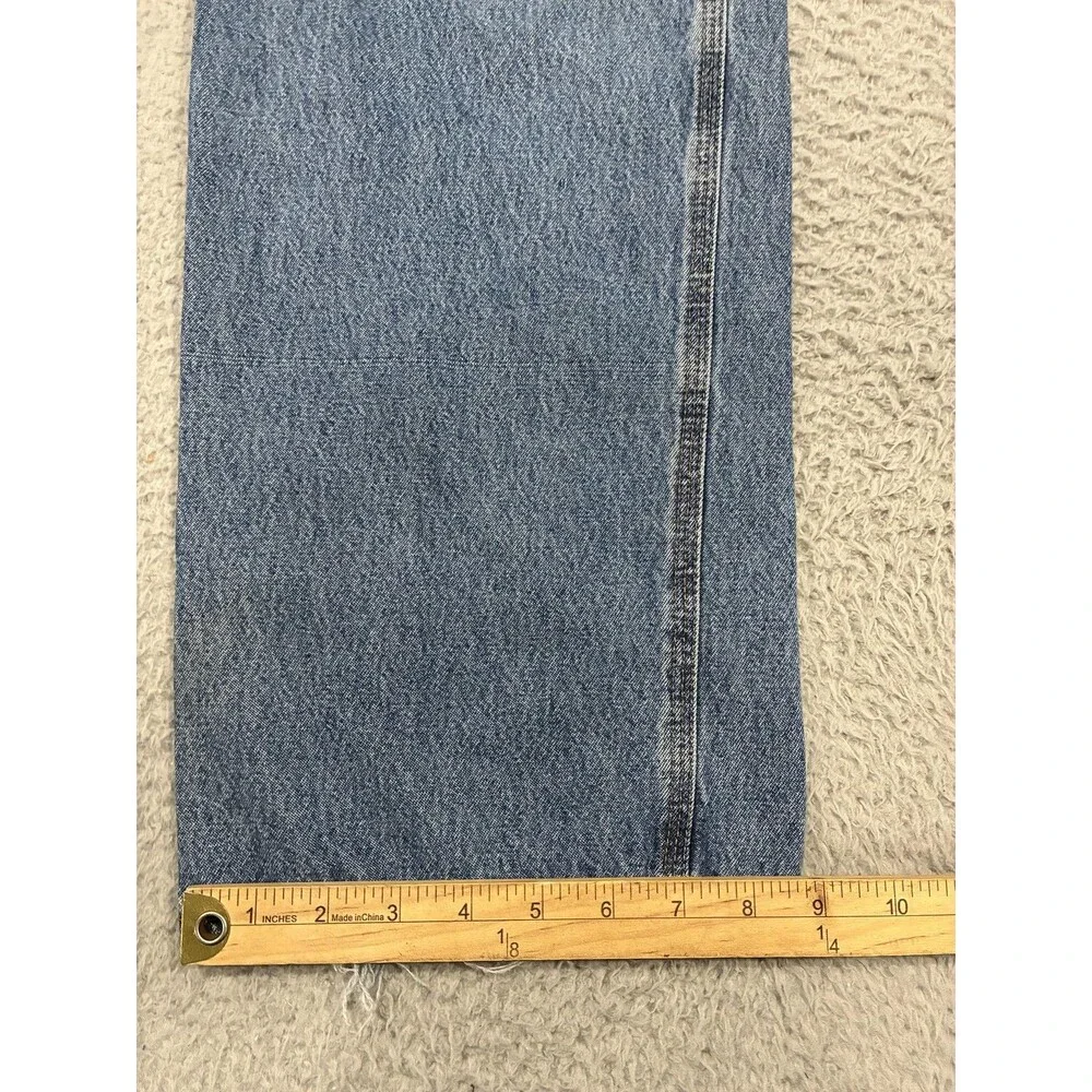 Carhartt Jeans Mens 33x31 Blue Relaxed Straight Denim B13DP Workwear Dungaree